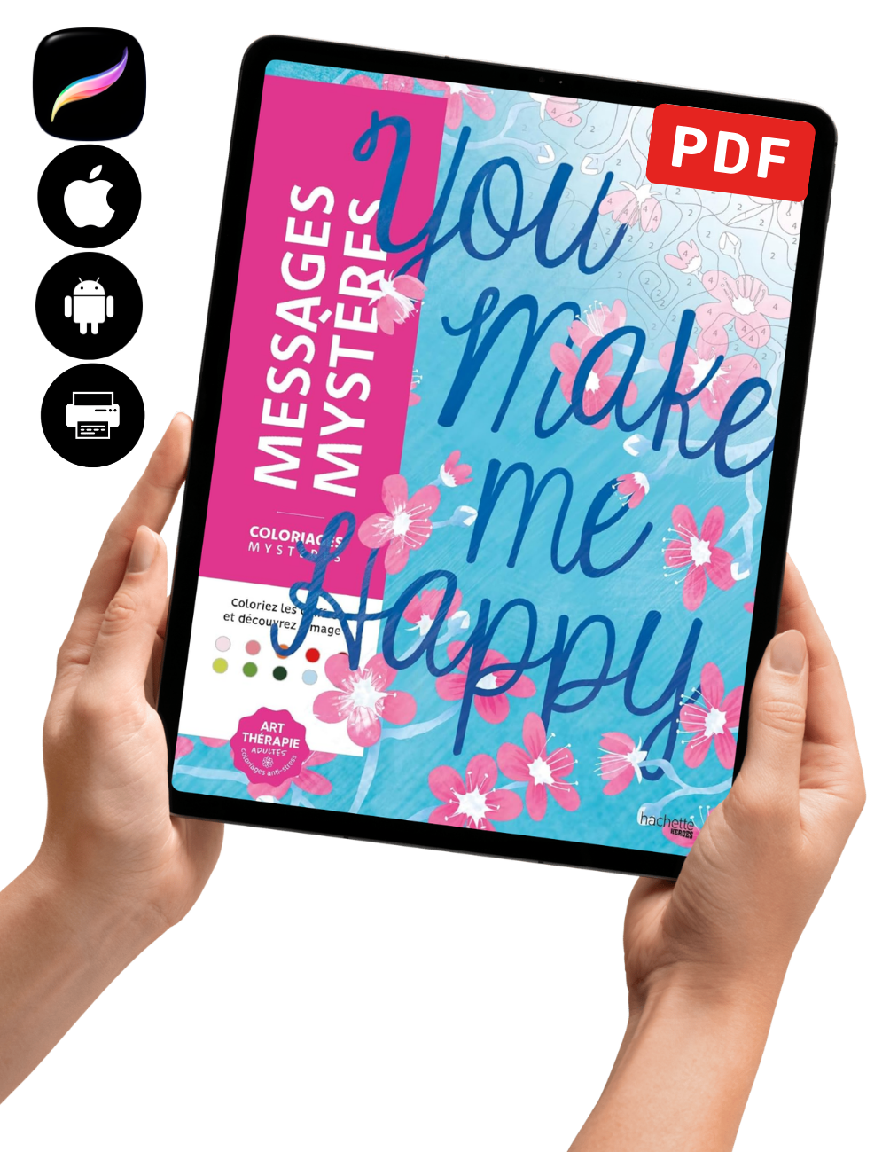 Mystery Messages Color By Number Book | Inspirational Quotes Hidden Picture Coloring Book | Printable PDF Coloring Pages for Adults & Teens