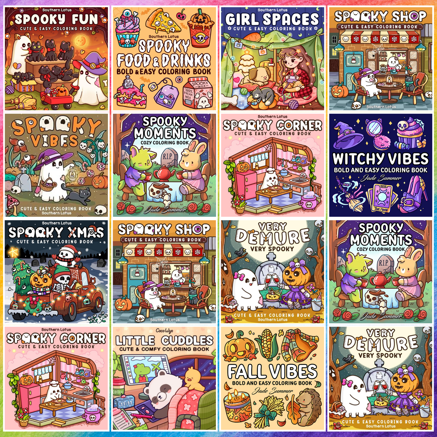 Halloween Coloring Books Bundle | 1000+ Cute & Easy Printable Pages for Kids