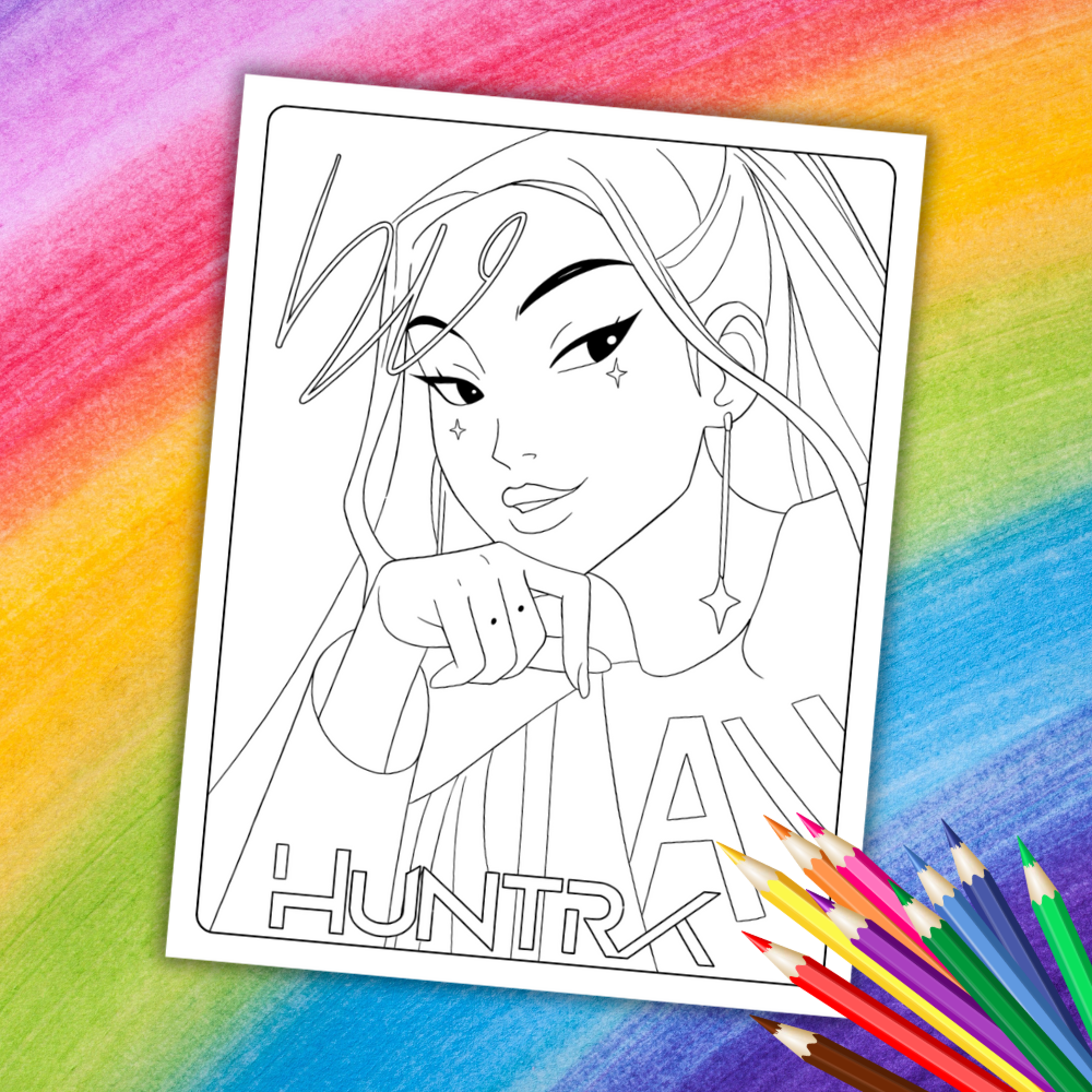 K-Pop Demon Hunters Coloring Book | 30 Printable Pages for Kids & Teens