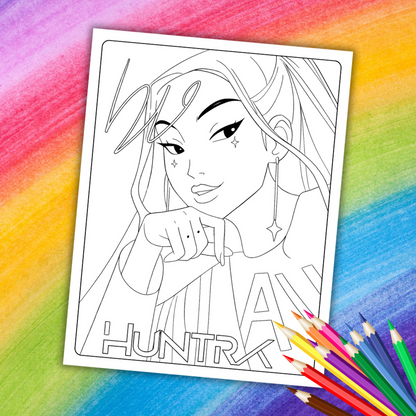 K-Pop Demon Hunters Coloring Book | 30 Printable Pages for Kids & Teens