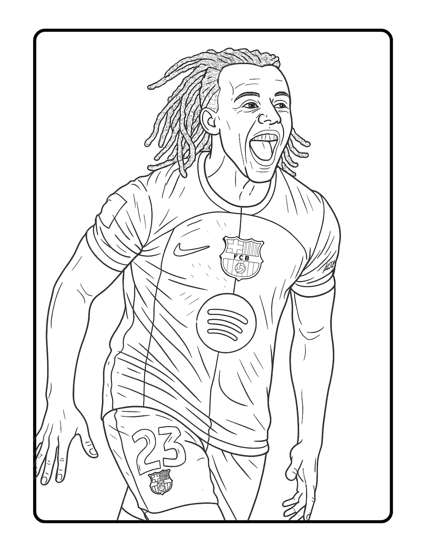 FC Barcelona Coloring Book | Printable PDF for Football Fans