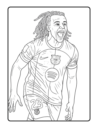 FC Barcelona Coloring Book | Printable PDF for Football Fans