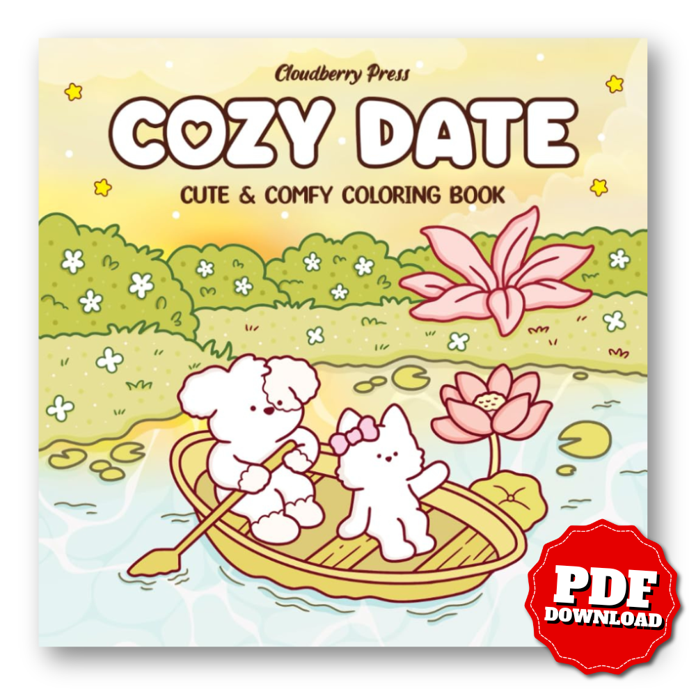 Cozy Date: Coloring Book for Adults and Teens Featuring Adorable Animal Couples in Cozy Hygge Moments for Relaxation