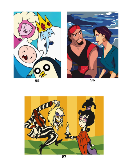 Mega Mix Cartoon Mystery Color By Number Book | Fairy Tale Inspired Mystery Coloring Pages PDF | Hidden Image Coloring Book for Adults & Teens