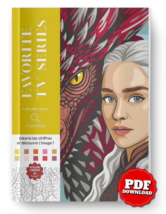 Favorite TV Series – Color by Number Mystery Book | Printable PDF Coloring Pages