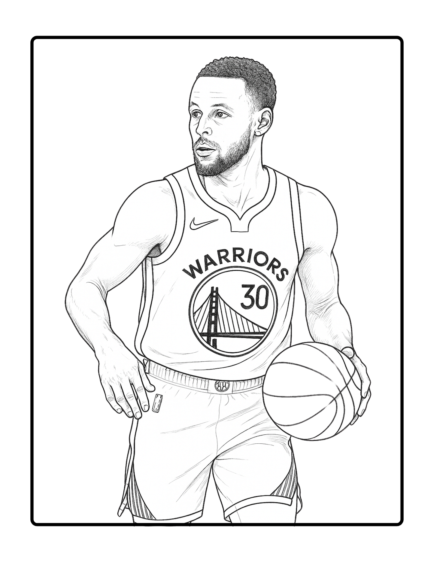 CURRY Coloring Book | Basketball Edition | Printable PDF