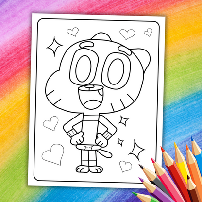 Gumball Coloring Book | 26 Fun Printable Pages for Kids
