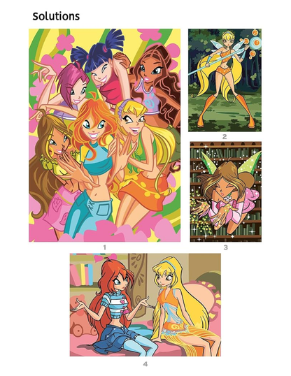 Winx Club Mystery Color By Number Book | Fairy Coloring Book | Printable PDF | Instant Digital Download