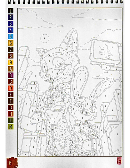 Zootopia Mystery Color By Number Book | Printable PDF Coloring Pages | Digital Coloring Book | Instant Download