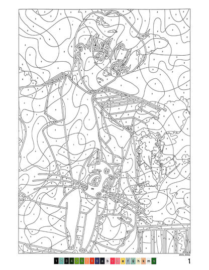 Mystery Color By Number Book | Hidden Picture Coloring Book | Printable PDF Coloring Pages for Adults & Teens