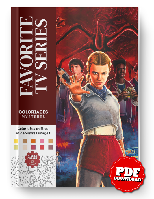 Favorite TV Series – Color by Number Mystery Book | Printable PDF Coloring Pages