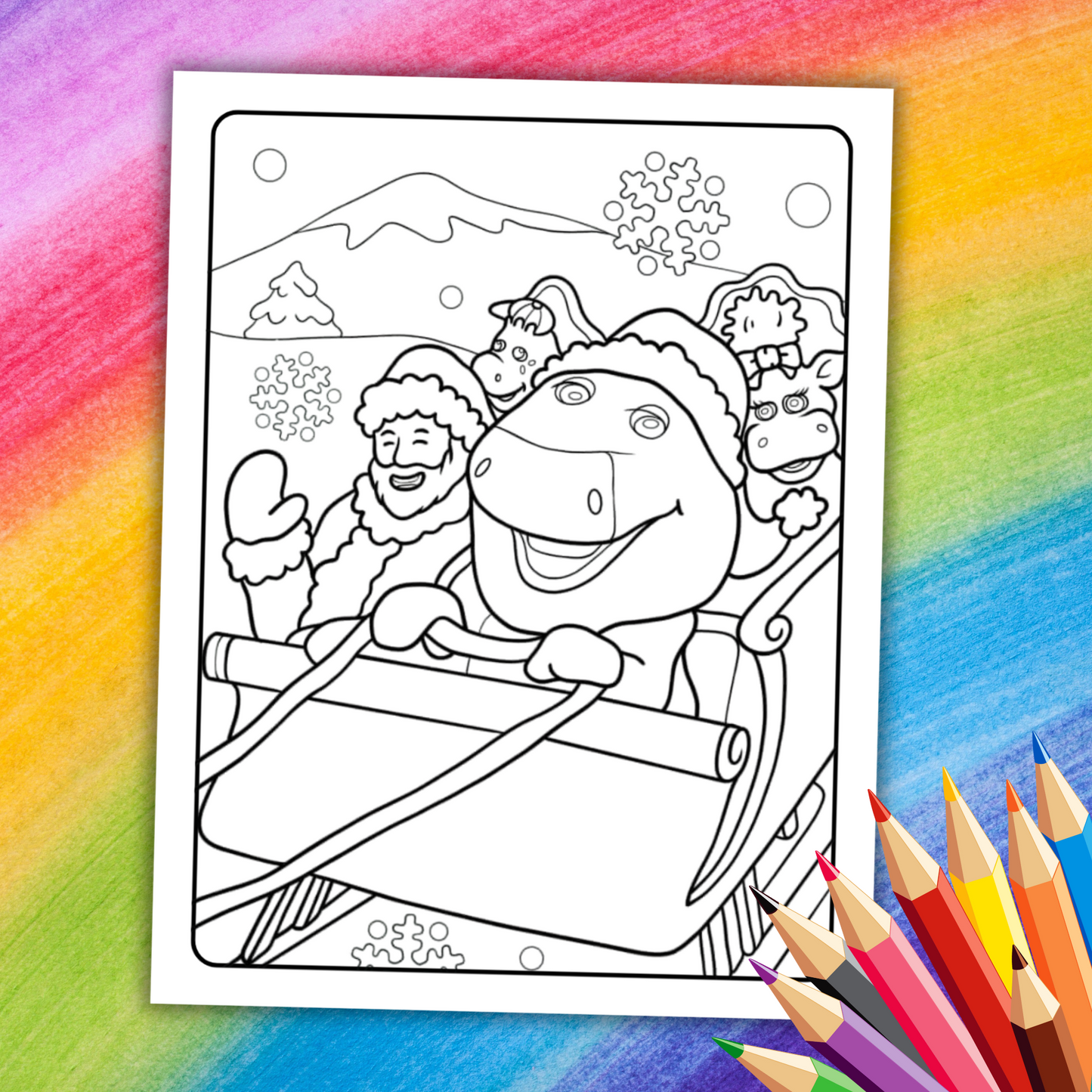 Barney Coloring Book | 19 Printable Pages of Fun & Friendship