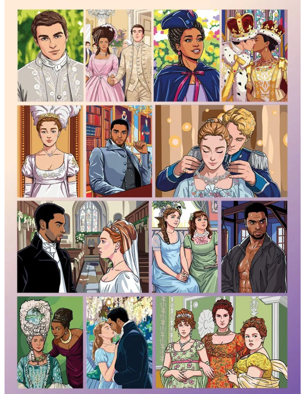 Bridgerton Mystery Color By Number Book | Printable PDF | Color by Number | Instant Digital Download