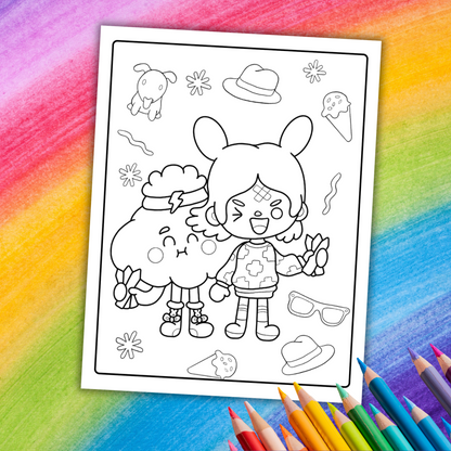 Toca Boca Coloring Book | 24 Fun Printable Pages for Kids