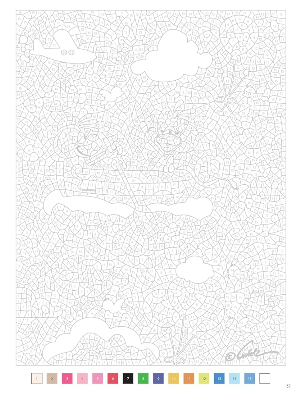 Diddl - Coloriages mystère | Color by Number Pages | Digital Download