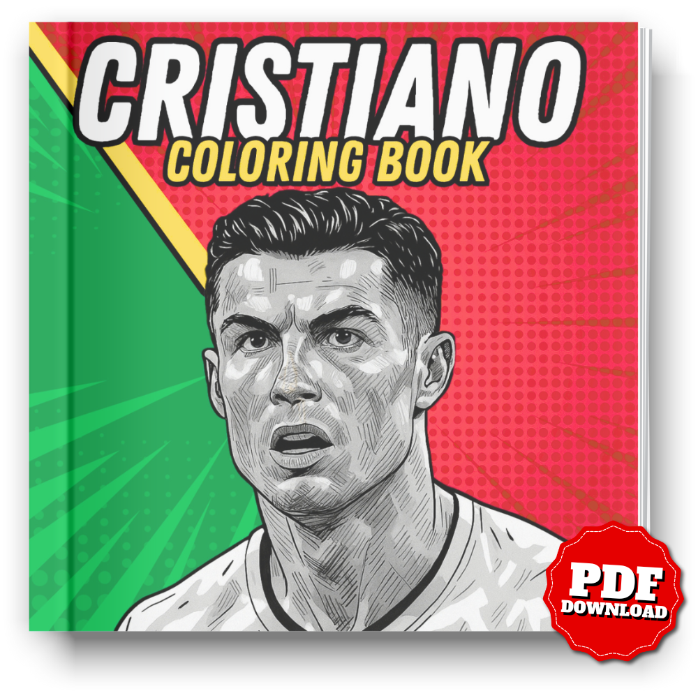 Cristiano Ronaldo Coloring Book | Soccer Legend Printable Pages for Fans