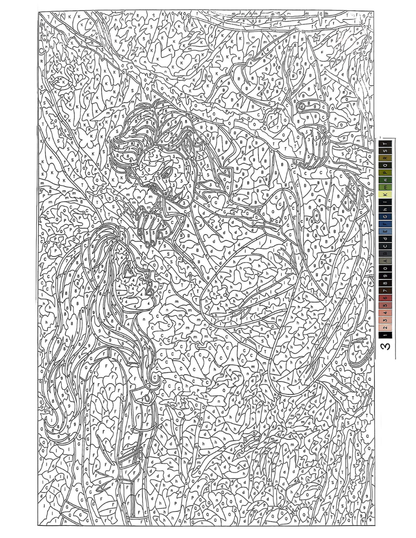 Twilight Mystery Color By Number Book | Hidden Picture Coloring Pages | Digital PDF Coloring Book for Adults & Teens