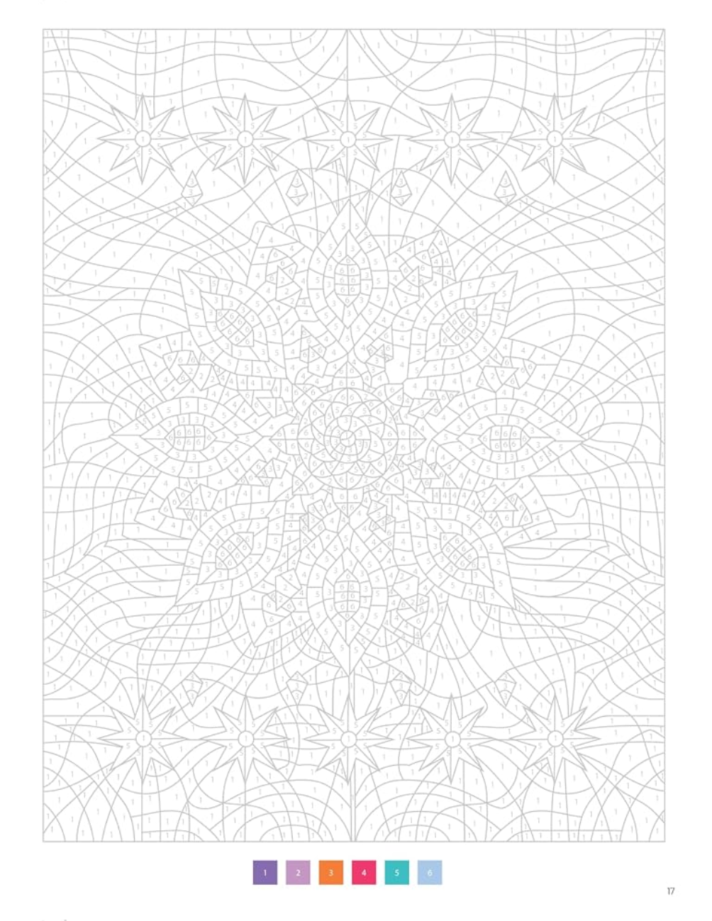 Mystery Mandala Coloring Book PDF | 40 Color by Number Pages | Floral Mandalas & Relaxing Patterns | Printable Digital Download