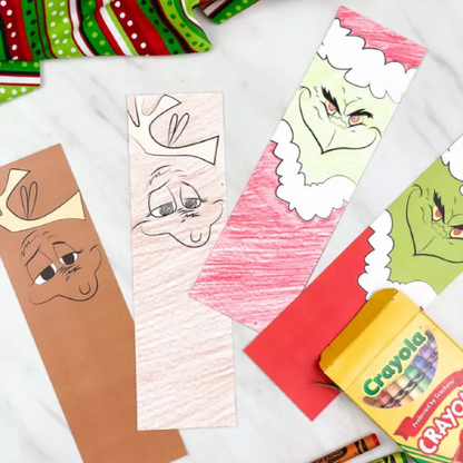 The Grinch Christmas Bookmarks | Printable Holiday Bookmarks for Kids & Teachers | Fun Reading Gift