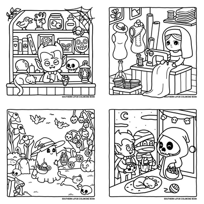 Halloween Coloring Books Bundle | 1000+ Cute & Easy Printable Pages for Kids