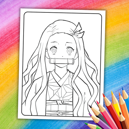 Demon Slayer Coloring Book | 38 Printable Pages for Anime Fans