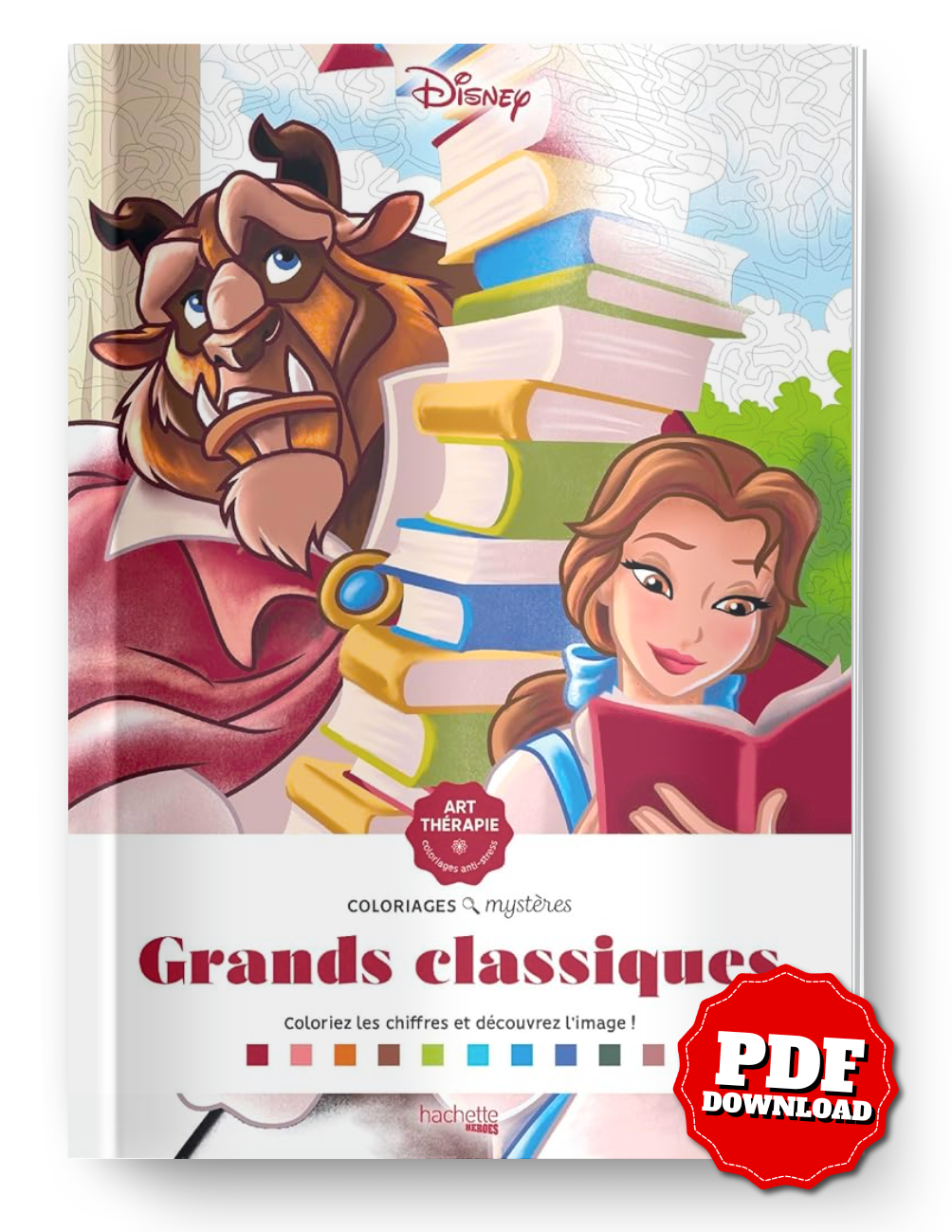 Disney Mystery Coloring Pad – Classic Characters | Printable PDF & iPad Color-by-Number Book