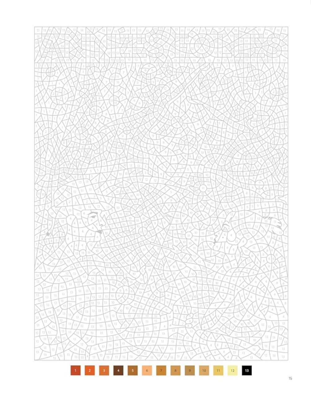 Incroyables Années Folles – Art Deco Mystery Coloring Book PDF | 40 Color-by-Number Pages