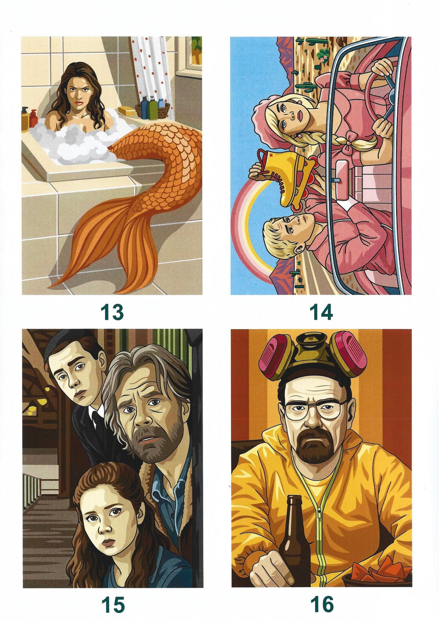 Favorite TV Shows Coloring Book PDF – Color by Number | Fun & Relaxing Printable Pages Inspired by Popular Shows