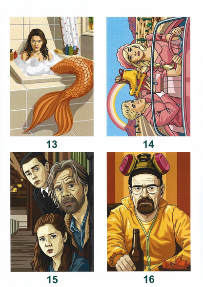 Favorite TV Shows Coloring Book PDF – Color by Number | Fun & Relaxing Printable Pages Inspired by Popular Shows
