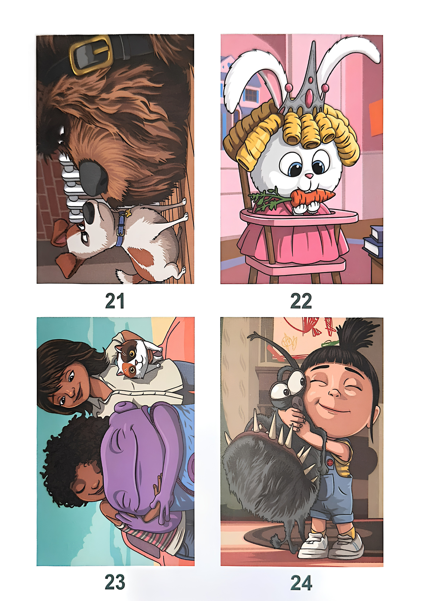 Favorite Cartoons Mystery Coloring Book | Cute Animal Adventures Color by Number | Digital PDF Download
