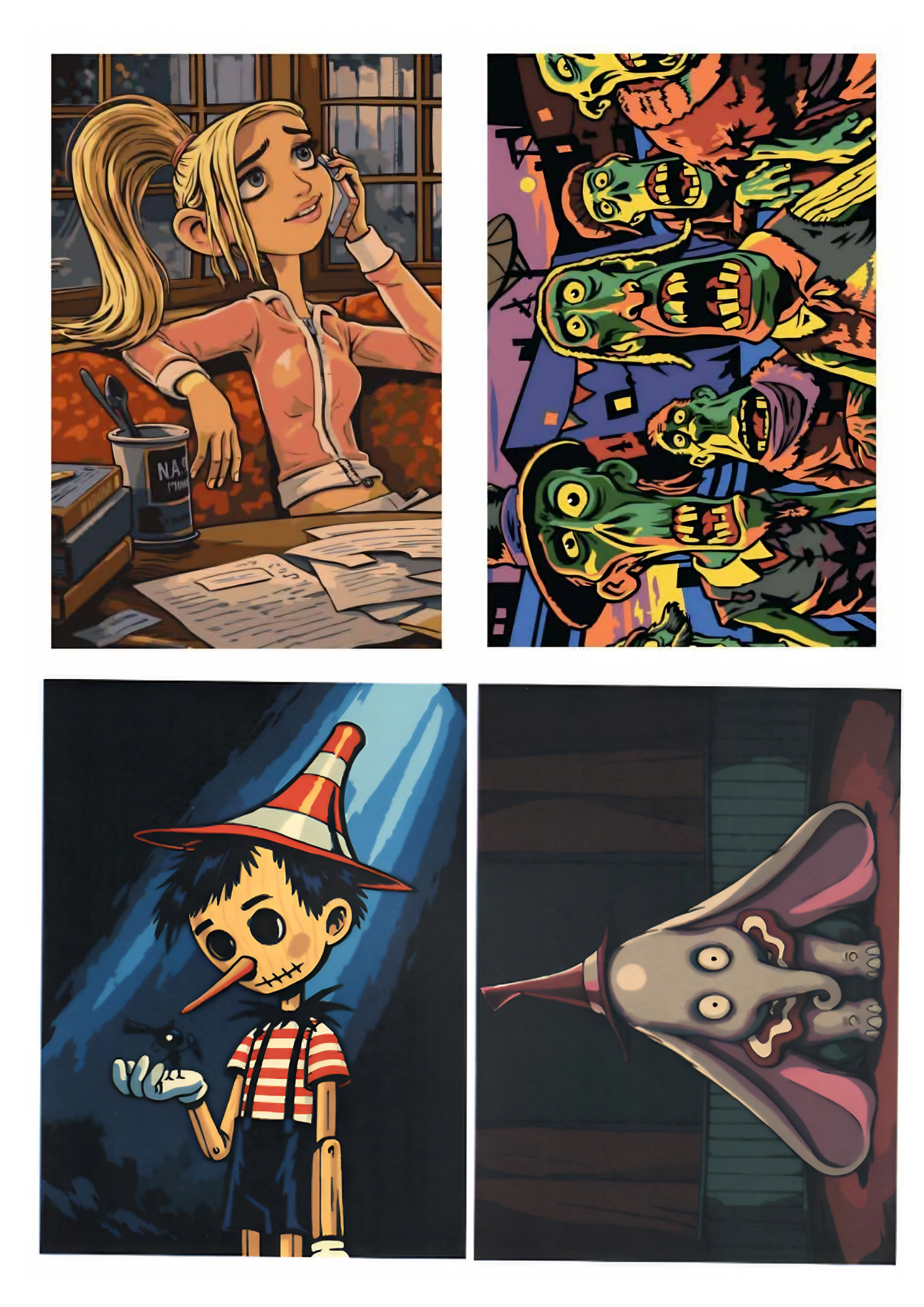 Mix Cartoon Mystery Color By Number Book | 50+ Hidden Picture Coloring Pages | Digital PDF Coloring Book for Adults & Teens