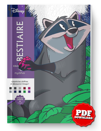 Disney Mystery Coloring – Animal Bestiary | 100 Pages | Printable & iPad Friendly