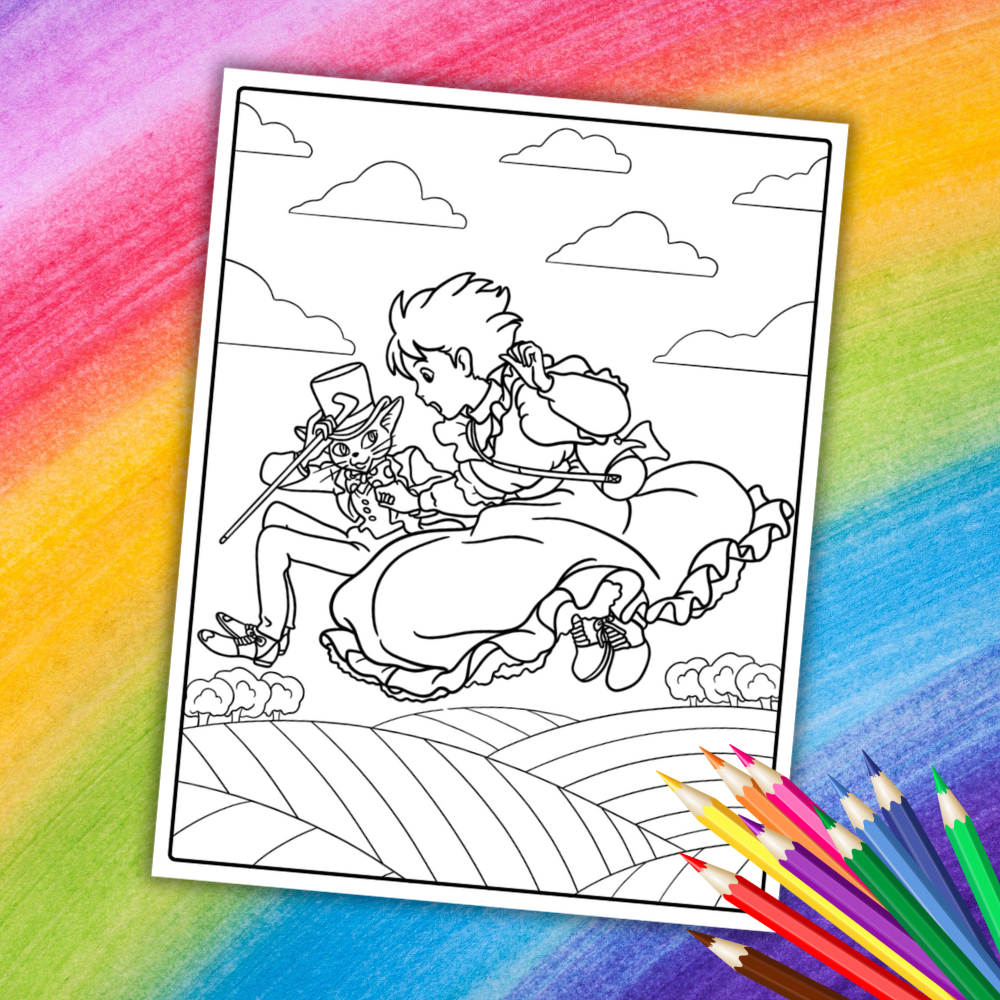 Studio Ghibli Coloring Book – 25 Relaxing Pages Inspired by Magical Anime Worlds