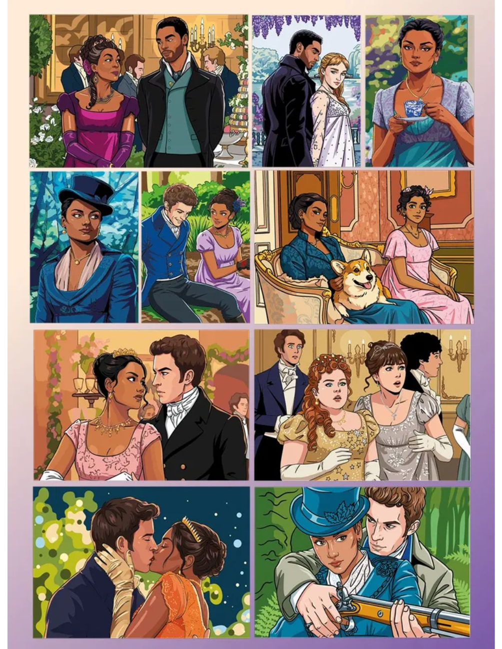 Bridgerton Mystery Color By Number Book | Printable PDF | Color by Number | Instant Digital Download