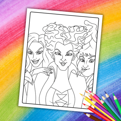 Hocus Pocus Coloring Pages | 26 Printable Halloween Sheets for Kids & Adults