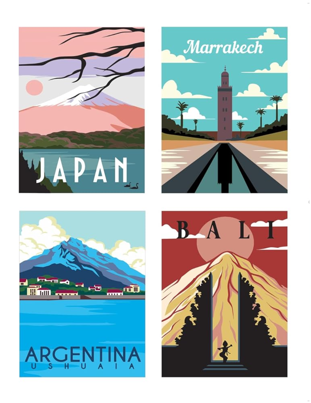 Amazing Travel Mystery Coloring Book | 40 Mystery Coloring Pages | Color by Number | Printable PDF | Digital Download