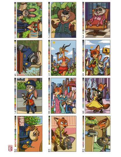 Zootopia Mystery Color By Number Book | Printable PDF Coloring Pages | Digital Coloring Book | Instant Download