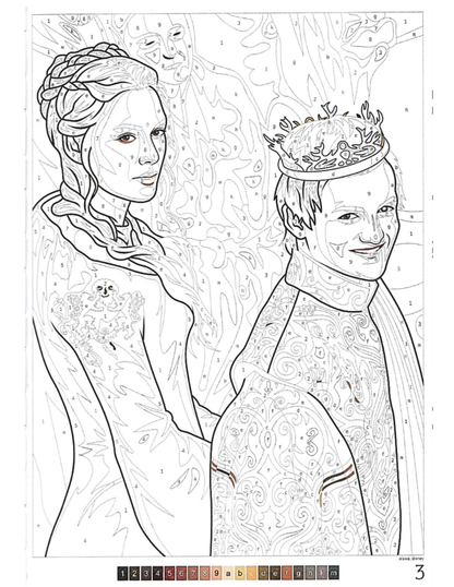Game of Thrones Mystery Coloring Book | Color by Number | Fantasy Coloring Pages | Printable PDF | Digital Download