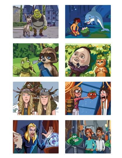 Favorite Cartoons Color by Number | Mystery Coloring Book PDF | Cartoon Coloring Pages | Printable Digital Download
