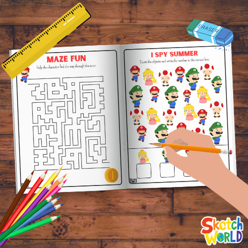 Super Mario Worksheets | 59+ Printable Activity & Learning Pages for Kids