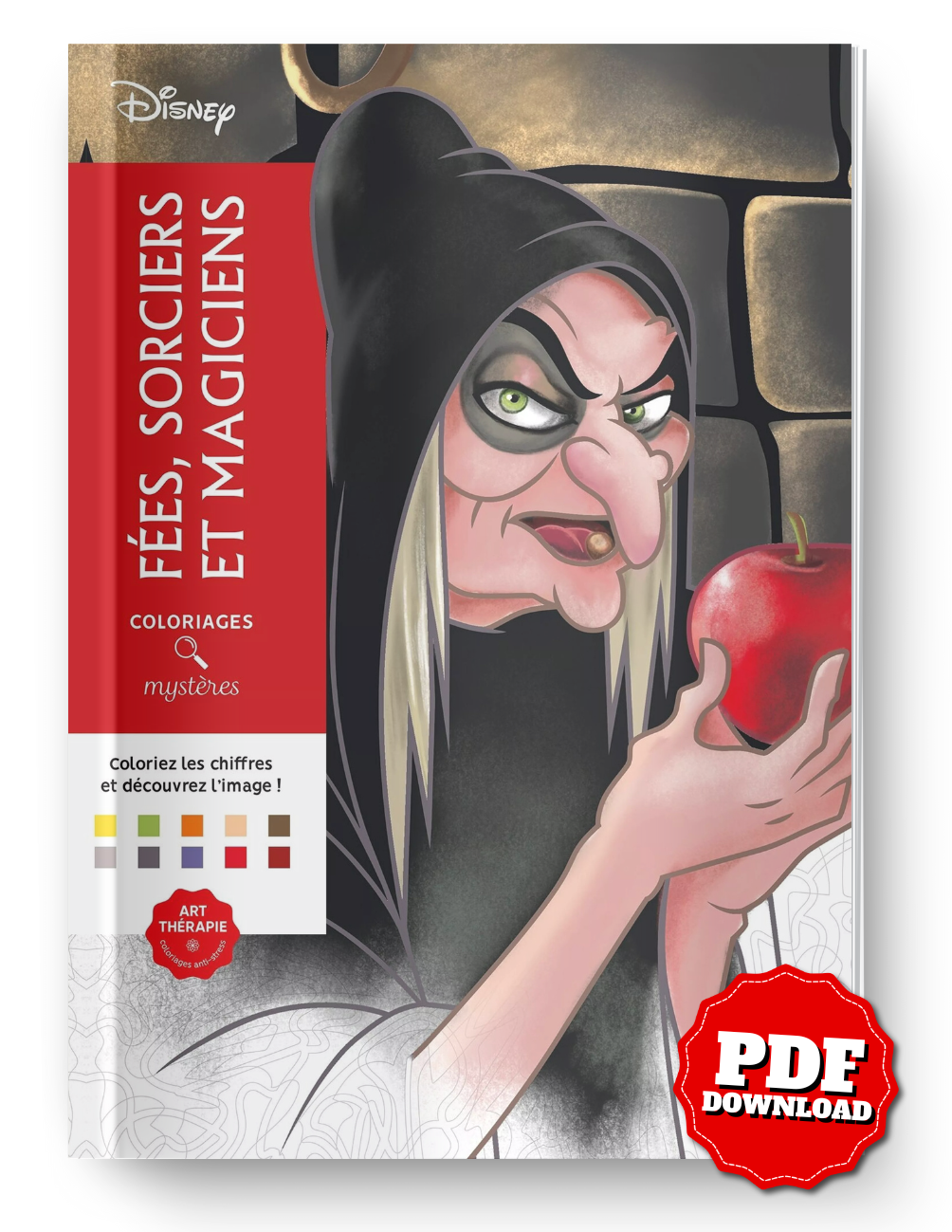 Disney Mystery Coloring – Fairies, Wizards & Magicians – Color by Number Book – Digital Download