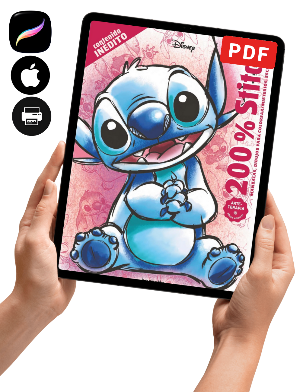 200% Stitch Coloring Book PDF – Mystery Color by Number, Mandalas & Scenes | Printable & iPad Friendly