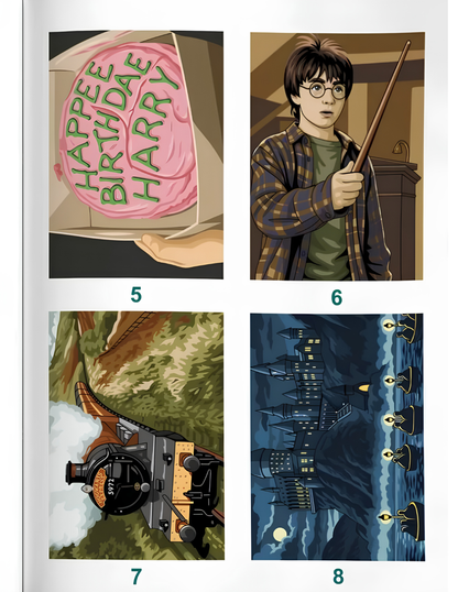 Harry Potter Mystery Coloring Book PDF | Wizard Magic Color by Number | Printable Digital Download