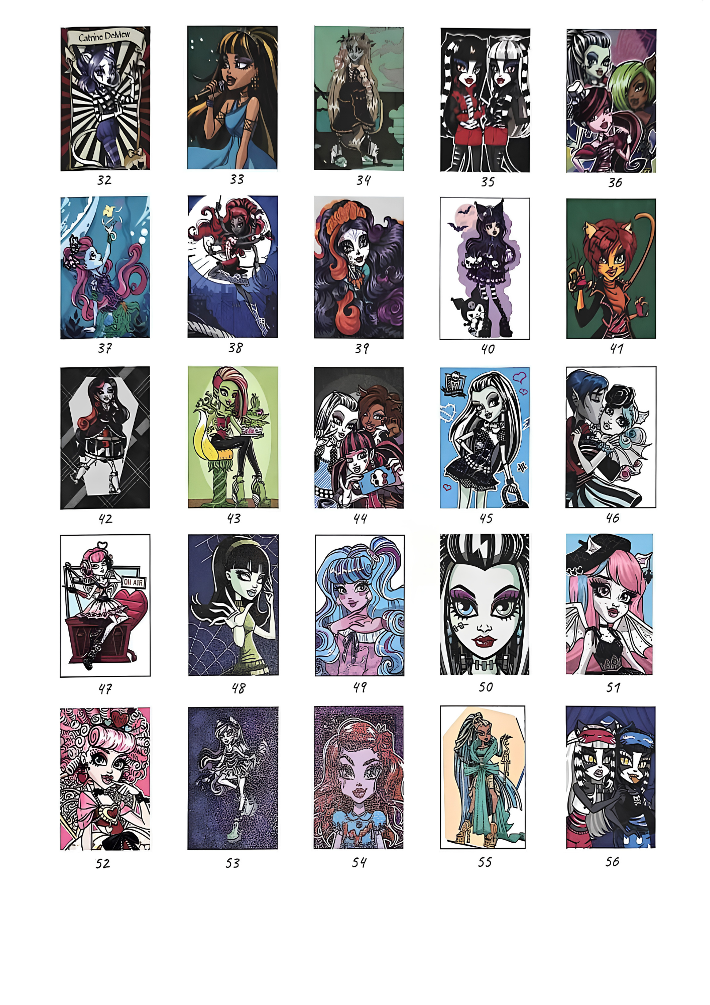 Monster High Inspired Color by Number | Gothic Fashion Doll Coloring Pages | Printable PDF | Instant Digital Download