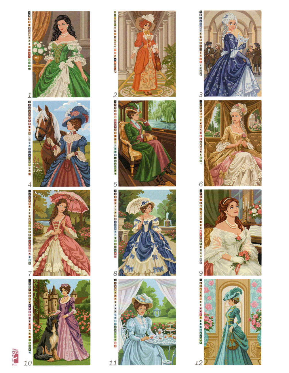 Masquerade Princess Mystery Coloring Book | Color by Number | Royal Fantasy Coloring Pages | Printable PDF | Digital Download