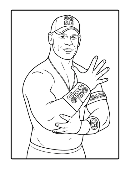 Wrestling Legends Coloring Book | Printable WWE-Inspired Pages for Fans & Adults