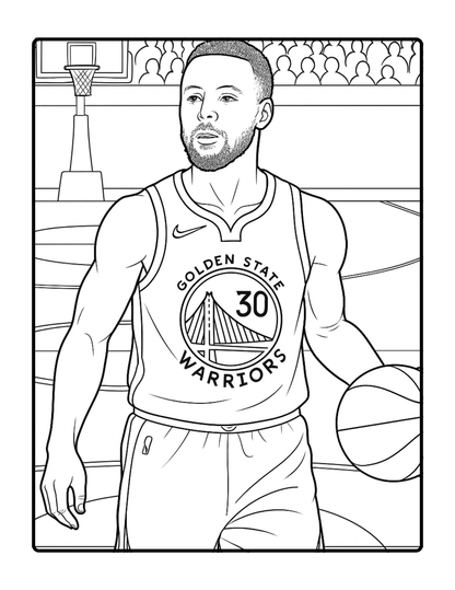 CURRY Coloring Book | Basketball Edition | Printable PDF