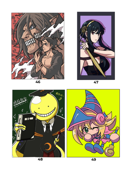 Mix Anime Cartoons Mystery Coloring Book PDF | Digital Download Color by Number Pages
