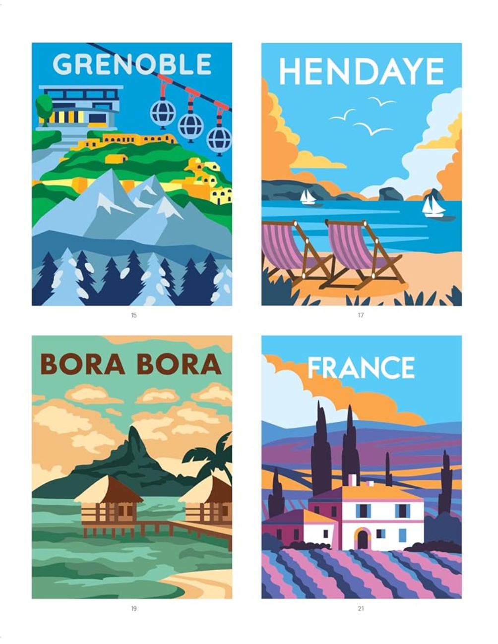 France Mystery Coloring Book PDF – 40 Travel Color by Number Pages | French Landscapes & Cityscapes