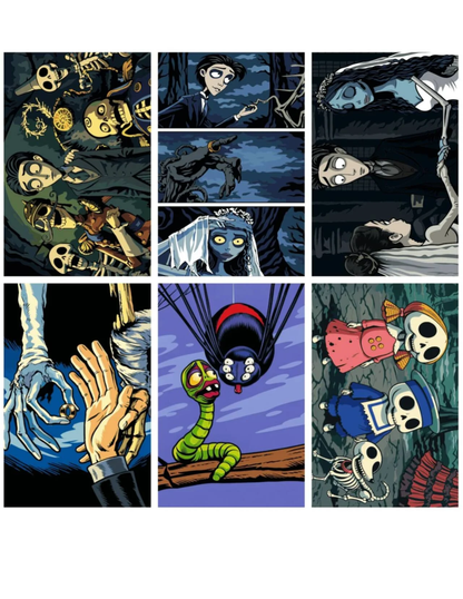 Darkline Mystery Color by Number Book PDF | Dark Fantasy Coloring Pages | Spooky Wedding Printable | Digital Download